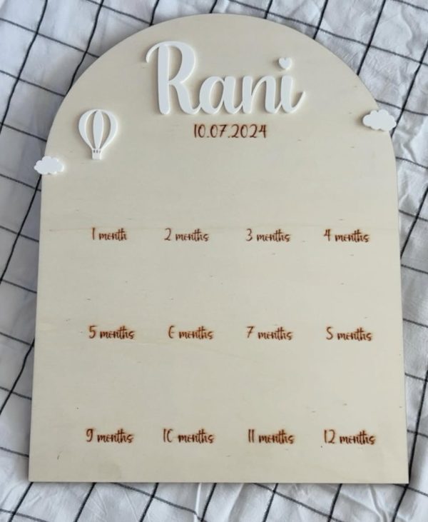 ⁦לוח עץ 12 חודשים⁩ – תמונה ⁦6⁩